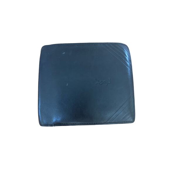 Yves Saint Laurent Black Calfskin Bi-Fold Wallet - Picture 1 of 16